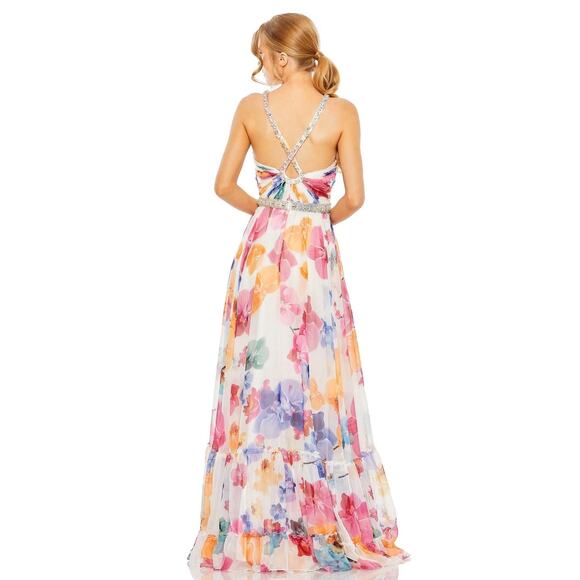 Mac Duggal 2219 Floral Gown NWT Size 4 – Beaded Straps Flawed - Picture 2 of 16